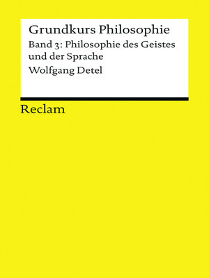 cover image of Grundkurs Philosophie. Band 3